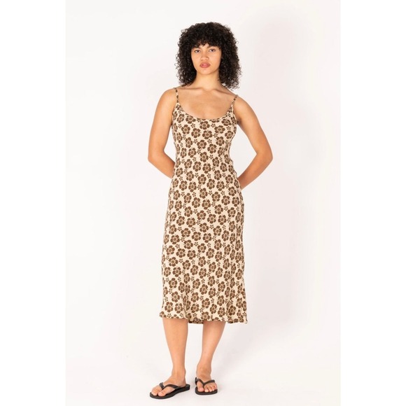 Emma Mulholland on Holiday Dresses & Skirts - Emma Mulholland on Holiday‎ Vacation Slip Dress Happy Hawaii Sand Brown XXL NWT